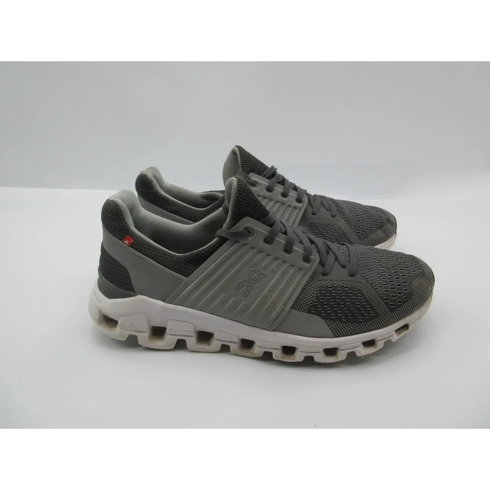 On Running Shoes Mens Size 7.5 Gray Cloudswift CloudTec Road Running Sneakers